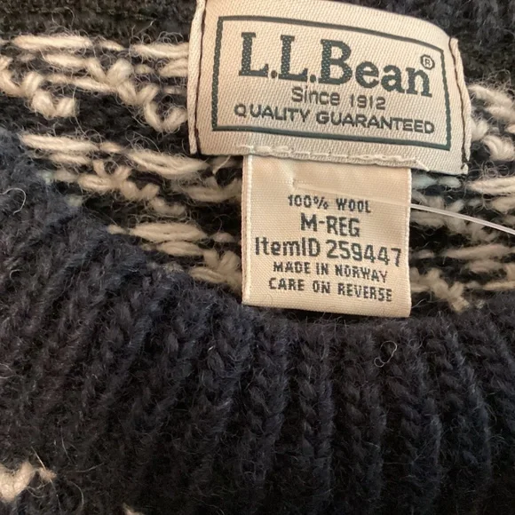 L.L. Bean Norwegian men’s sweater, NEW. Made in Norway - Picture 3 of 4